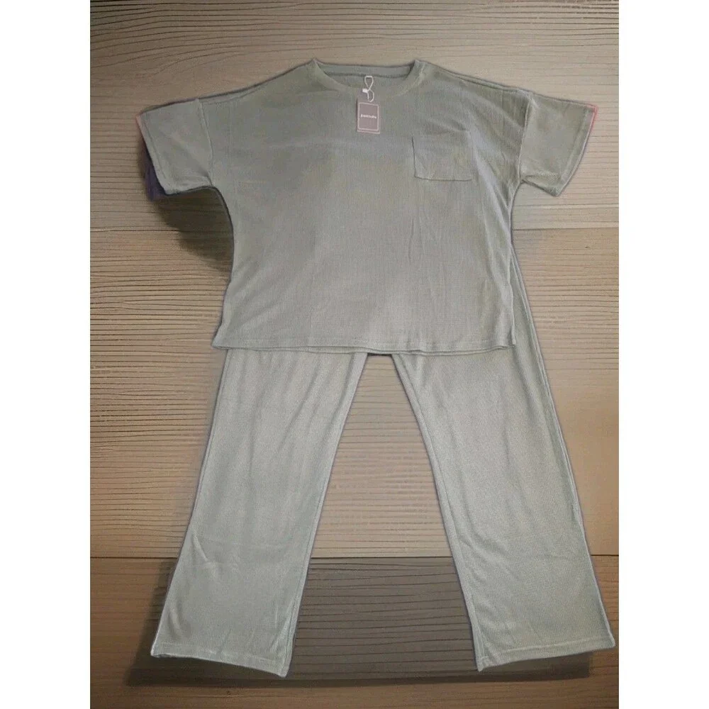 JiniGolla Lounge Set Soft Waffle Knit Womens Size XL